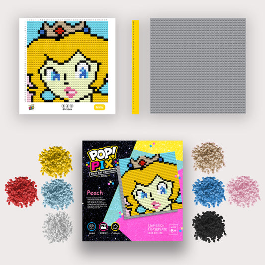 POP! PIX Princess Peach — Pixel Art Building Kit