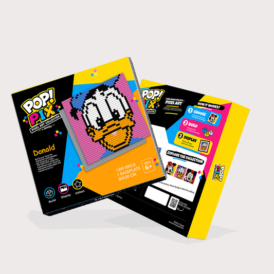 Bricky POP! PIX Donald building kit front and back packaging