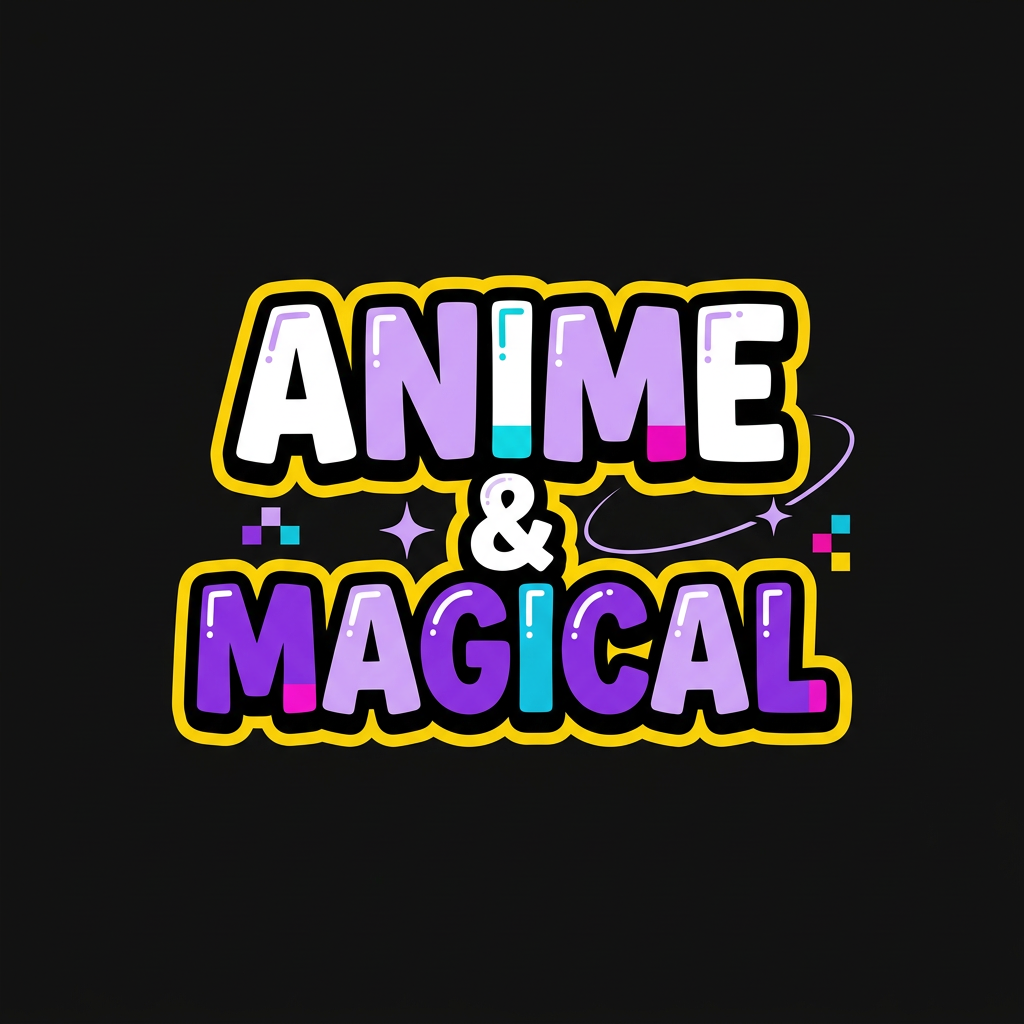 Anime & Magical collection typography icon