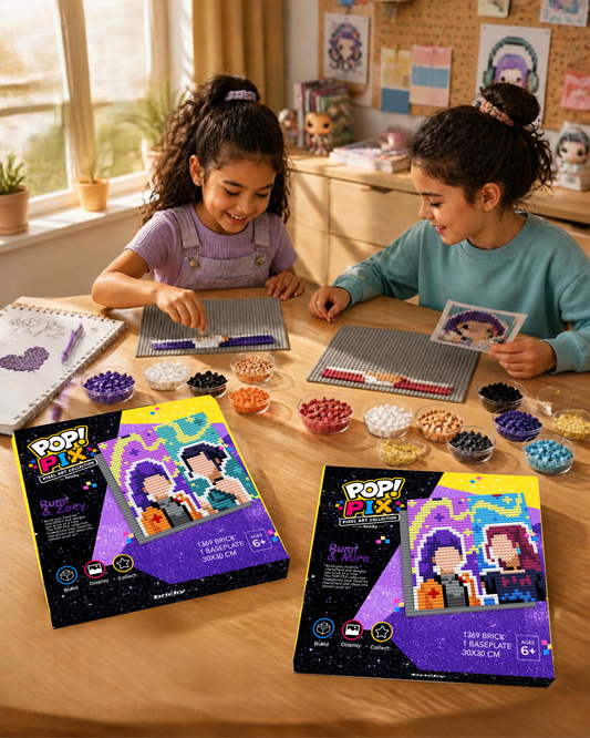 POP! PIX Split Rumi & Mira — Pixel Art Building Kit