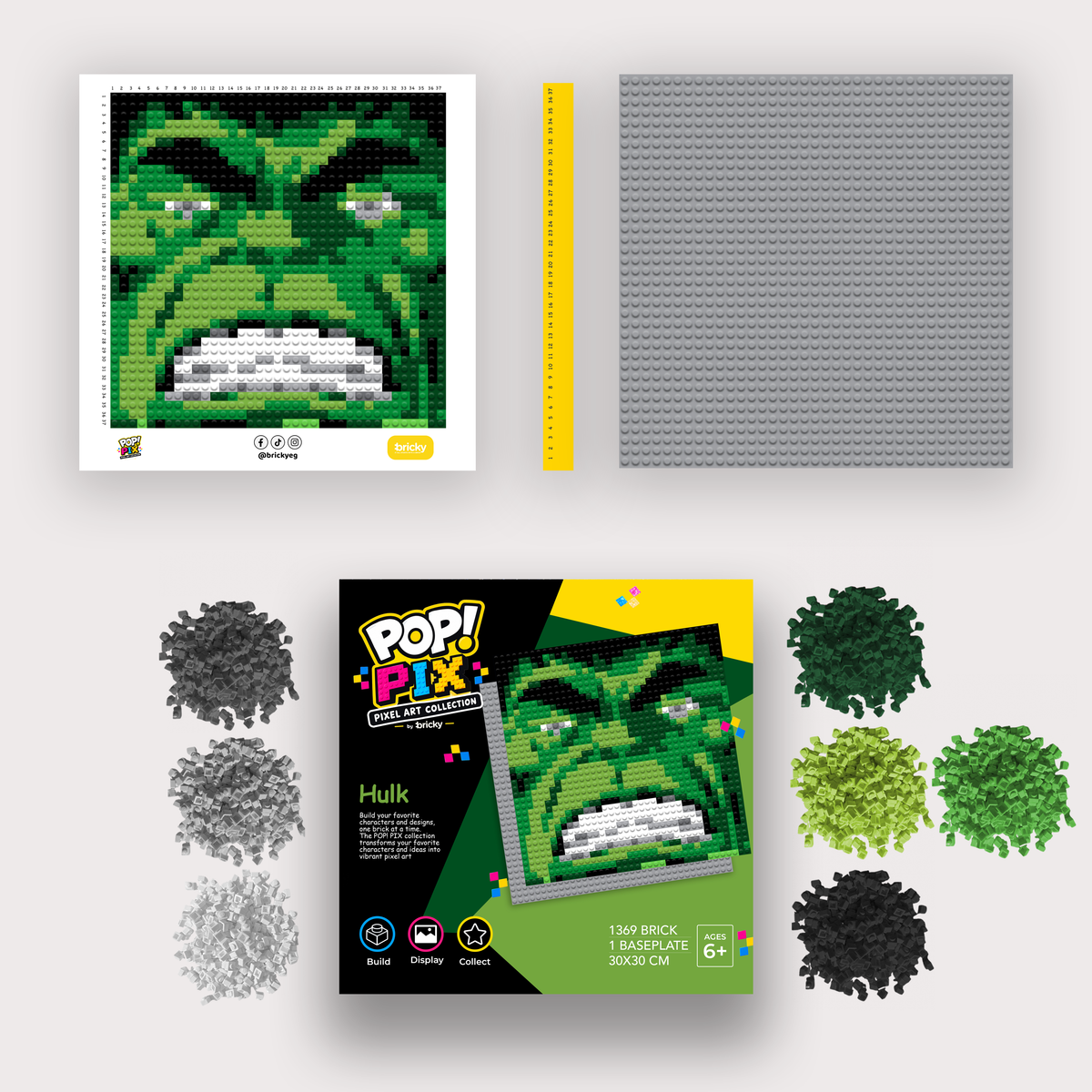 POP! PIX Hulk — Pixel Art Building Kit