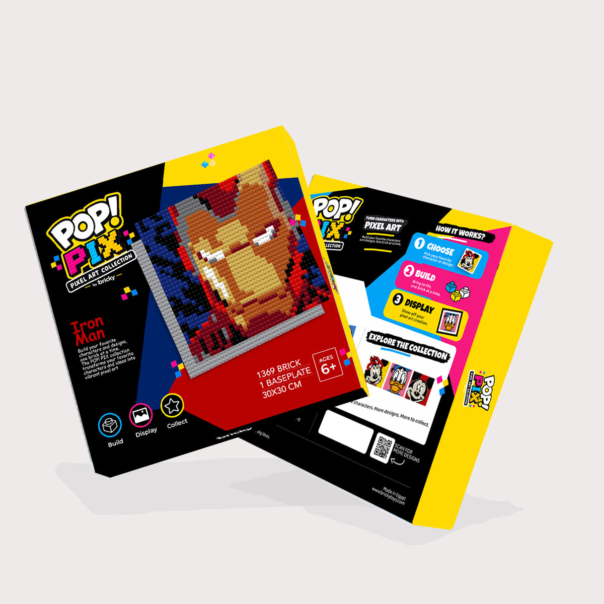 POP! PIX Iron Man — Pixel Art Building Kit