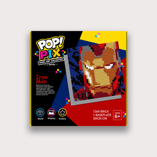 POP! PIX Iron Man — Pixel Art Building Kit