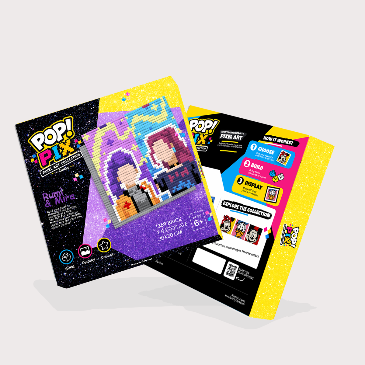 POP! PIX Split Rumi & Mira — Pixel Art Building Kit