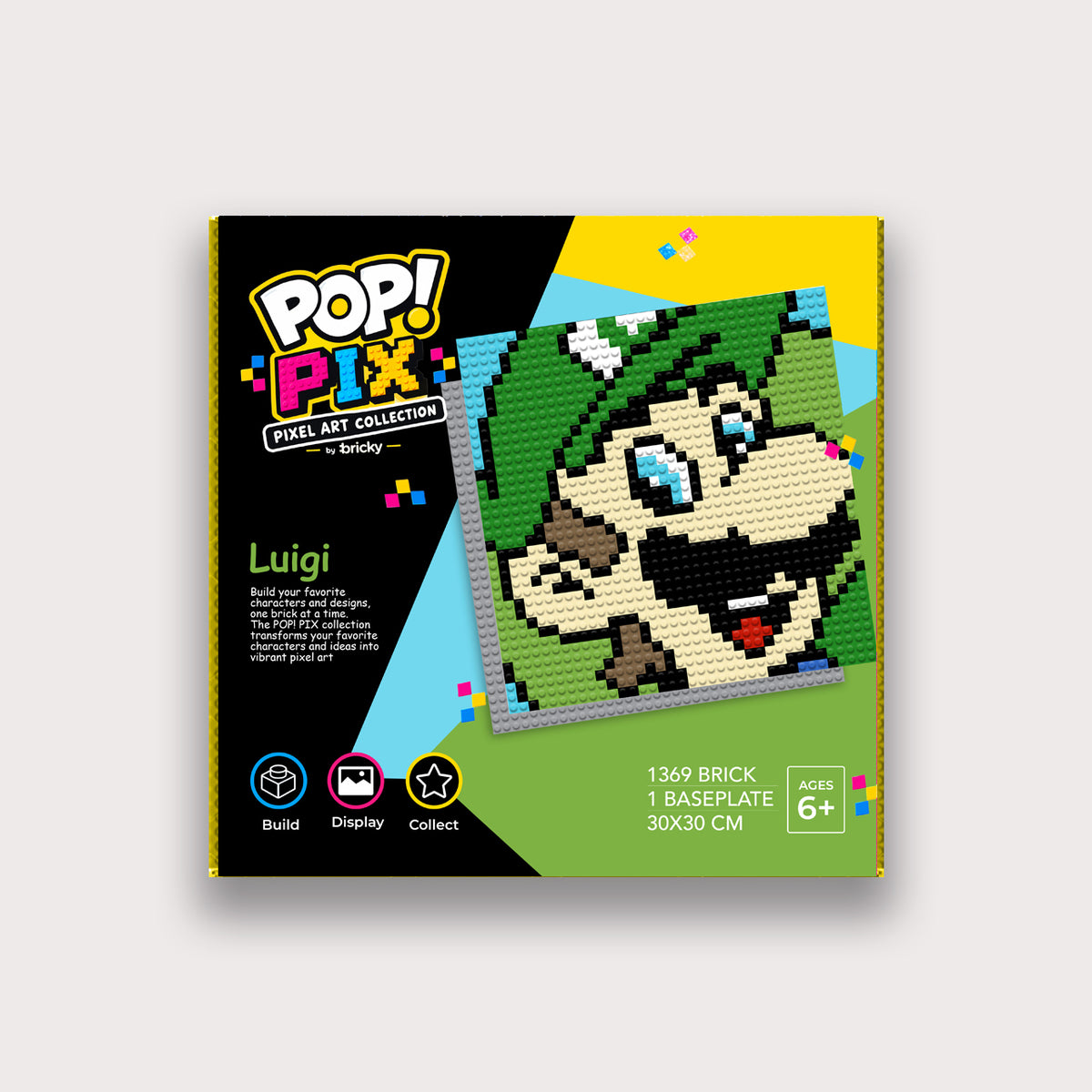 POP! PIX Luigi— Pixel Art Building Kit