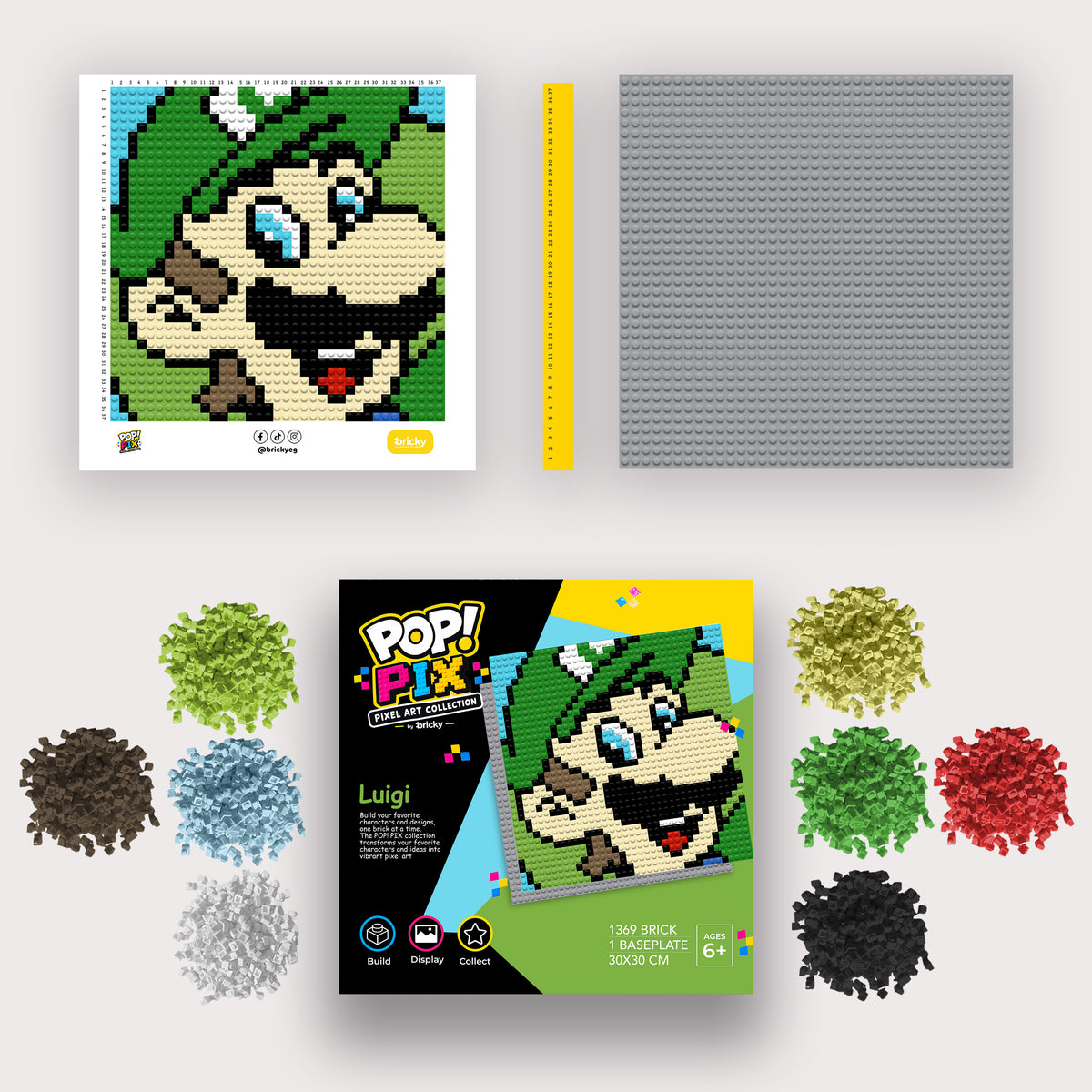 POP! PIX Luigi— Pixel Art Building Kit