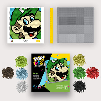 POP! PIX Luigi— Pixel Art Building Kit