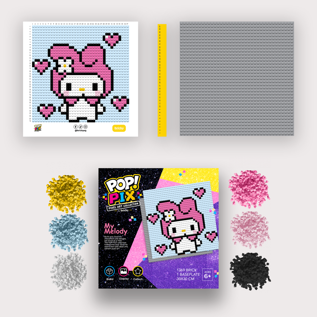 POP! PIX My Melody — Pixel Art Building Kit