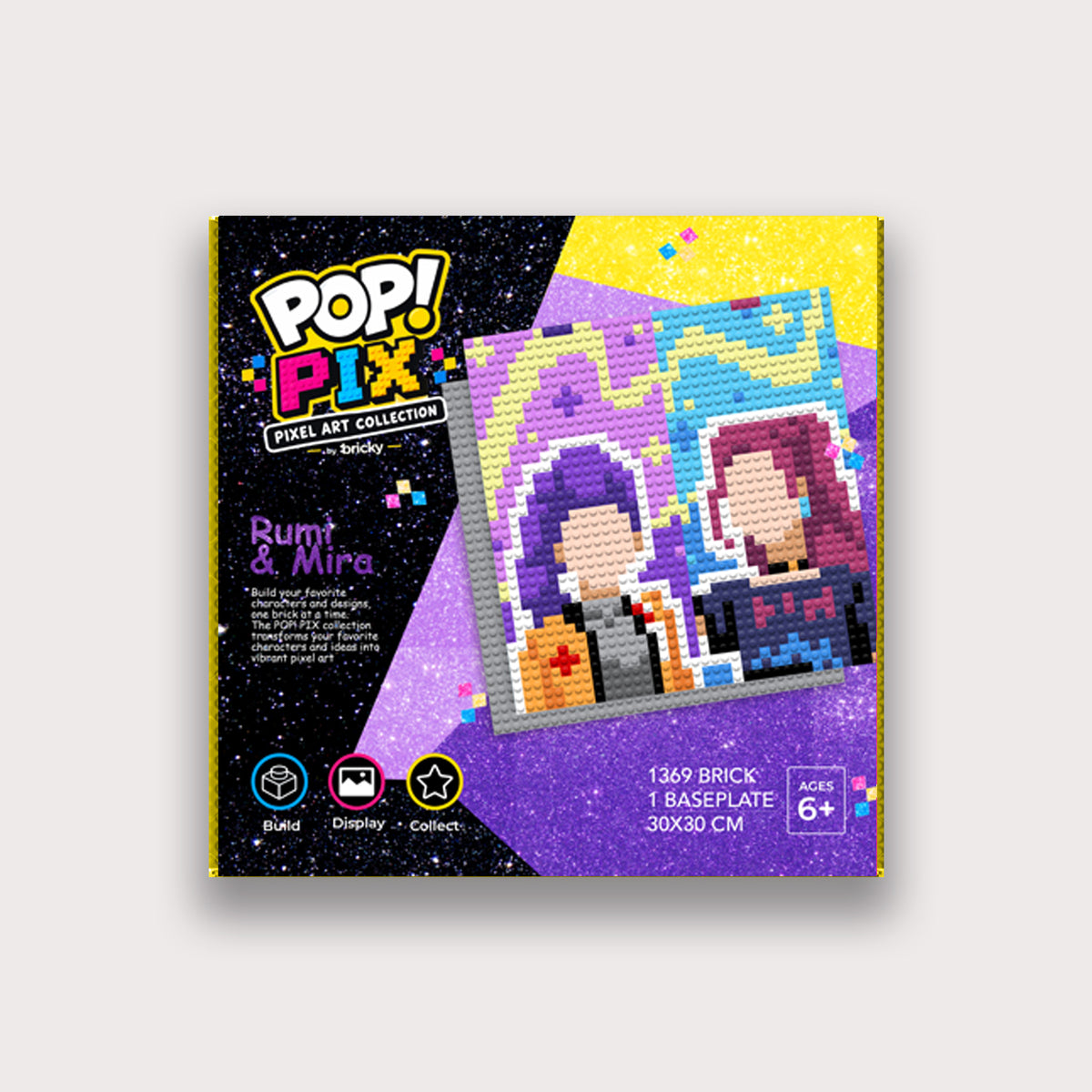 POP! PIX Split Rumi & Mira — Pixel Art Building Kit