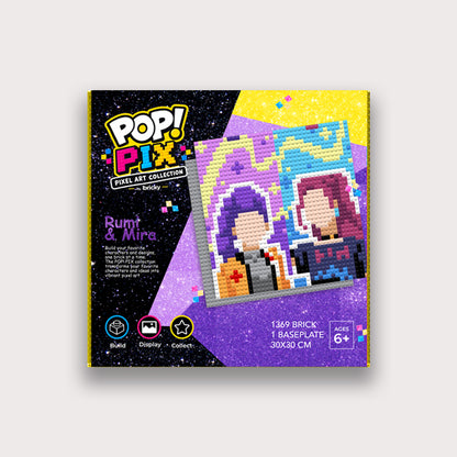 POP! PIX Split Rumi & Mira — Pixel Art Building Kit