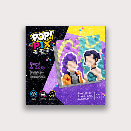 POP! PIX Split Rumi & Zoey — Pixel Art Building Kit