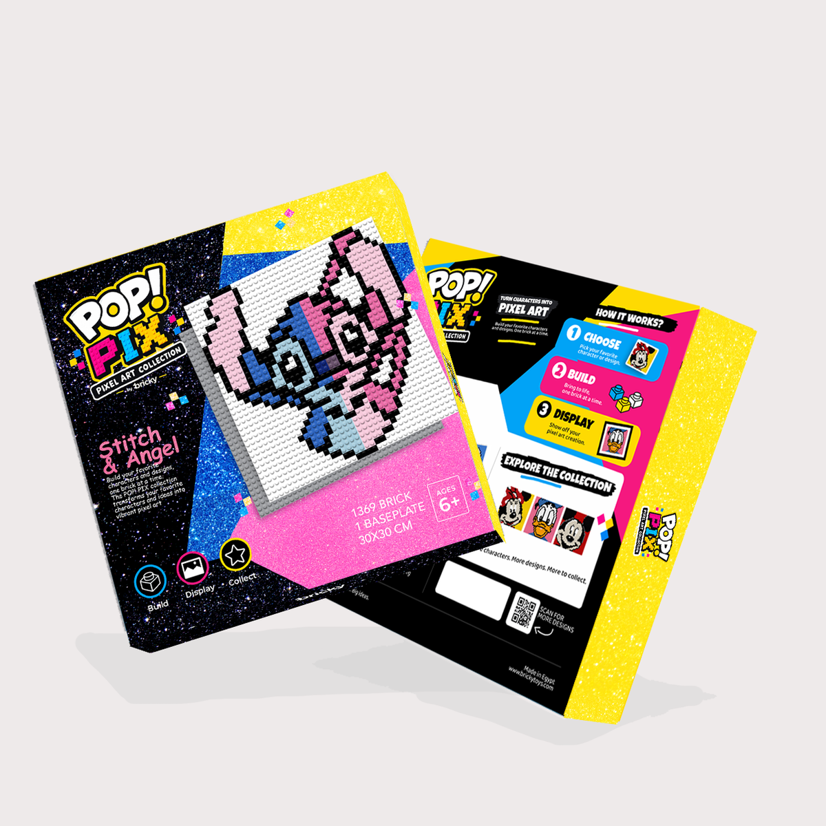 POP! PIX Stitch & Angel Duo — Pixel Art Building Kit