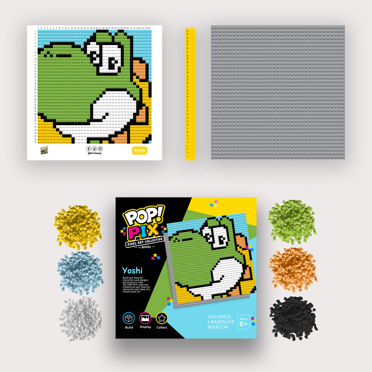 POP! PIX Yoshi— Pixel Art Building Kit