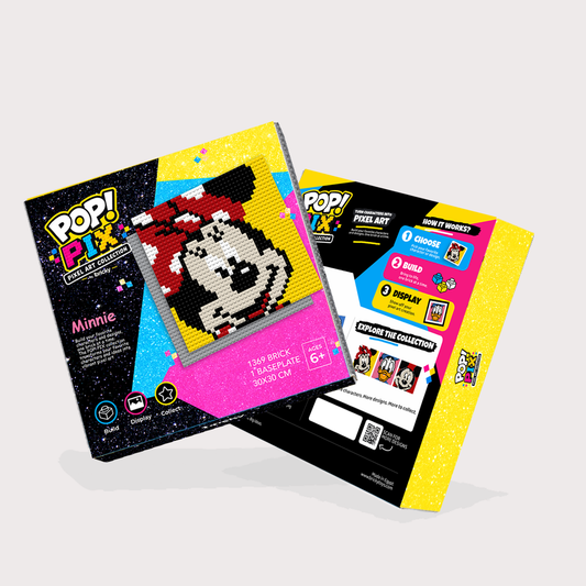 Bricky POP! PIX Minnie building kit front and back packaging
