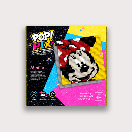 Bricky POP! PIX Minnie pixel art building kit front packaging